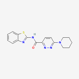 molecular formula C17H17N5OS B2628433 N-(benzo[d]thiazol-2-yl)-6-(piperidin-1-yl)pyridazine-3-carboxamide CAS No. 1396881-79-0