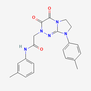 molecular formula C21H21N5O3 B2628435 2-(3,4-dioxo-8-(p-tolyl)-3,4,7,8-tetrahydroimidazo[2,1-c][1,2,4]triazin-2(6H)-yl)-N-(m-tolyl)acetamide CAS No. 941960-26-5