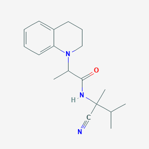 molecular formula C18H25N3O B2628448 N-(1-cyano-1,2-dimethylpropyl)-2-(1,2,3,4-tetrahydroquinolin-1-yl)propanamide CAS No. 1252058-36-8