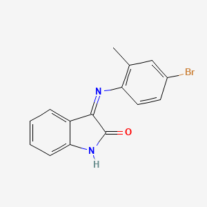 molecular formula C15H11BrN2O B2628451 (3Z)-3-[(4-BROMO-2-METHYLPHENYL)IMINO]-2,3-DIHYDRO-1H-INDOL-2-ONE CAS No. 325989-33-1