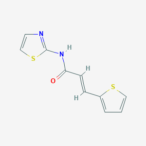 molecular formula C10H8N2OS2 B2628461 (E)-N-(thiazol-2-yl)-3-(thiophen-2-yl)acrylamide CAS No. 117837-26-0