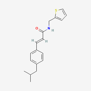 molecular formula C18H21NOS B2628470 (E)-3-(4-isobutylphenyl)-N-(2-thienylmethyl)-2-propenamide CAS No. 329778-74-7