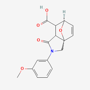 molecular formula C16H15NO5 B2628471 (3aS,6R)-2-(3-methoxyphenyl)-1-oxo-1,2,3,6,7,7a-hexahydro-3a,6-epoxyisoindole-7-carboxylic acid CAS No. 956923-59-4