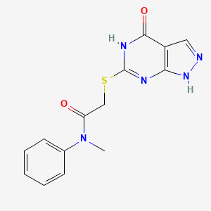 N-methyl-2-((4-oxo-4,5-dihydro-1H-pyrazolo[3,4-d]pyrimidin-6-yl)thio)-N-phenylacetamide