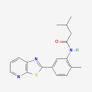 molecular formula C18H19N3OS B2628484 3-methyl-N-(2-methyl-5-(thiazolo[5,4-b]pyridin-2-yl)phenyl)butanamide CAS No. 912622-59-4