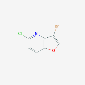 molecular formula C7H3BrClNO B2628486 3-溴-5-氯呋喃[3,2-b]吡啶 CAS No. 220939-68-4