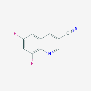molecular formula C10H4F2N2 B2628490 6,8-Difluoroquinoline-3-carbonitrile CAS No. 71083-55-1