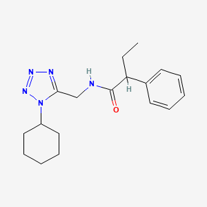 molecular formula C18H25N5O B2628491 N-((1-cyclohexyl-1H-tetrazol-5-yl)methyl)-2-phenylbutanamide CAS No. 920440-28-4