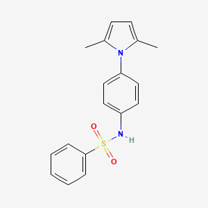 N-[4-(2,5-dimethyl-1H-pyrrol-1-yl)phenyl]benzenesulfonamide