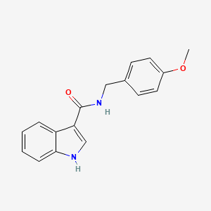 molecular formula C17H16N2O2 B2628498 N-(4-methoxybenzyl)-1H-indole-3-carboxamide CAS No. 866132-44-7