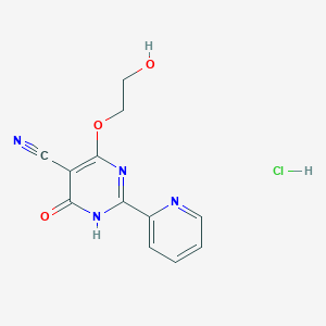 4-(2-Hydroxyethoxy)-6-oxo-2-(pyridin-2-yl)-1,6-dihydropyrimidine-5-carbonitrile hydrochloride