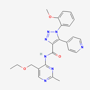 molecular formula C23H23N7O3 B2628512 N-(5-(乙氧甲基)-2-甲基嘧啶-4-基)-1-(2-甲氧苯基)-5-(吡啶-4-基)-1H-1,2,3-三唑-4-甲酰胺 CAS No. 1798623-02-5