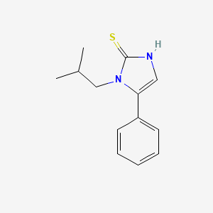 molecular formula C13H16N2S B2628519 1-异丁基-5-苯基-1,3-二氢-2H-咪唑-2-硫酮 CAS No. 852399-66-7