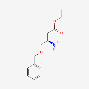 molecular formula C13H19NO3 B2628522 Ethyl (3R)-3-amino-4-phenylmethoxybutanoate CAS No. 2287236-54-6