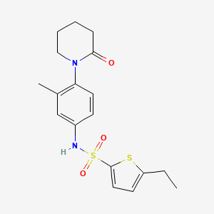 molecular formula C18H22N2O3S2 B2628523 5-ethyl-N-[3-methyl-4-(2-oxopiperidin-1-yl)phenyl]thiophene-2-sulfonamide CAS No. 941980-26-3