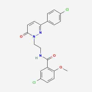 molecular formula C20H17Cl2N3O3 B2628529 5-氯-N-(2-(3-(4-氯苯基)-6-氧代哒嗪-1(6H)-基)乙基)-2-甲氧基苯甲酰胺 CAS No. 921805-26-7