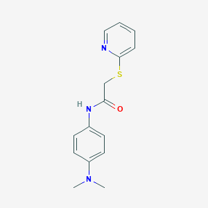 molecular formula C15H17N3OS B262853 N-[4-(dimethylamino)phenyl]-2-(pyridin-2-ylsulfanyl)acetamide 