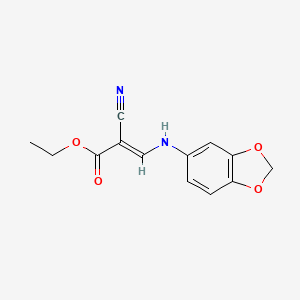 ethyl (E)-3-(1,3-benzodioxol-5-ylamino)-2-cyanoprop-2-enoate