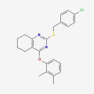 2-[(4-Chlorophenyl)methylsulfanyl]-4-(2,3-dimethylphenoxy)-5,6,7,8-tetrahydroquinazoline