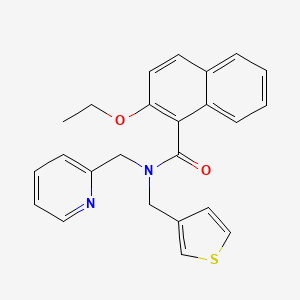 molecular formula C24H22N2O2S B2628549 2-ethoxy-N-(pyridin-2-ylmethyl)-N-(thiophen-3-ylmethyl)-1-naphthamide CAS No. 1234852-88-0