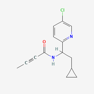N-[1-(5-Chloropyridin-2-yl)-2-cyclopropylethyl]but-2-ynamide