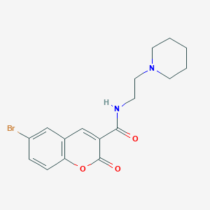 molecular formula C17H19BrN2O3 B2628561 6-溴-2-氧代-N-(2-哌啶基乙基)-2H-色满-3-甲酰胺 CAS No. 81309-18-4