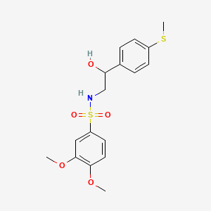 molecular formula C17H21NO5S2 B2628562 N-(2-hydroxy-2-(4-(methylthio)phenyl)ethyl)-3,4-dimethoxybenzenesulfonamide CAS No. 1448076-17-2