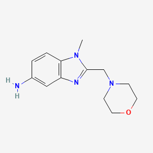 molecular formula C13H18N4O B2628564 1-Methyl-2-(morpholin-4-ylmethyl)benzimidazole-5-ylamine CAS No. 942359-49-1