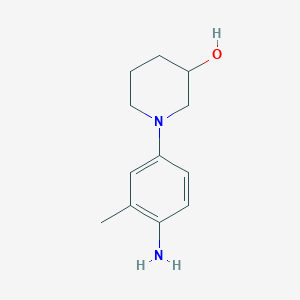 molecular formula C12H18N2O B2628569 1-(4-Amino-3-methylphenyl)piperidin-3-ol CAS No. 1155927-06-2