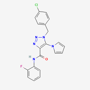 1-(4-chlorobenzyl)-N~4~-(2-fluorophenyl)-5-(1H-pyrrol-1-yl)-1H-1,2,3-triazole-4-carboxamide