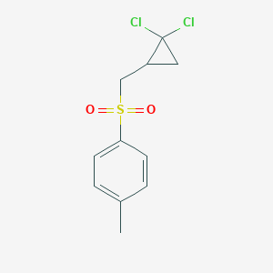 molecular formula C11H12Cl2O2S B262858 1-{[(2,2-Dichlorocyclopropyl)methyl]sulfonyl}-4-methylbenzene 