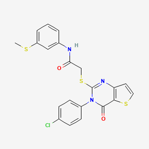 2-{[3-(4-chlorophenyl)-4-oxo-3,4-dihydrothieno[3,2-d]pyrimidin-2-yl]sulfanyl}-N-[3-(methylsulfanyl)phenyl]acetamide
