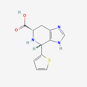 molecular formula C11H11N3O2S B2628625 (4R,6S)-4-thiophen-2-yl-4,5,6,7-tetrahydro-1H-imidazo[4,5-c]pyridine-6-carboxylic acid CAS No. 2375248-38-5
