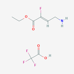 molecular formula C8H11F4NO4 B2628654 乙烯基(Z)-4-氨基-2-氟丁-2-烯酸;2,2,2-三氟乙酸 CAS No. 2243522-03-2