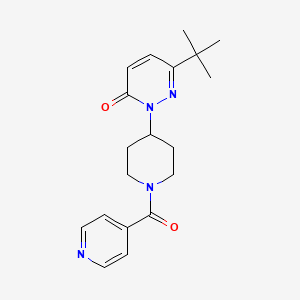 molecular formula C19H24N4O2 B2628668 6-Tert-butyl-2-[1-(pyridine-4-carbonyl)piperidin-4-yl]pyridazin-3-one CAS No. 2309707-21-7