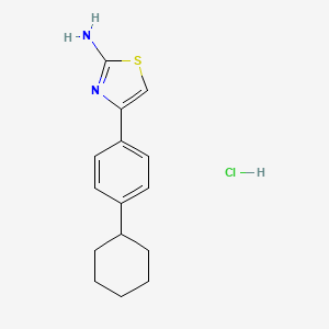 molecular formula C15H19ClN2S B2628673 4-(4-环己基苯基)-1,3-噻唑-2-胺盐酸盐 CAS No. 129377-48-6