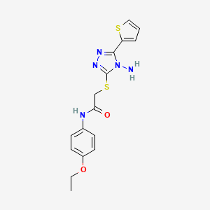 2-{[4-amino-5-(thiophen-2-yl)-4H-1,2,4-triazol-3-yl]sulfanyl}-N-(4-ethoxyphenyl)acetamide