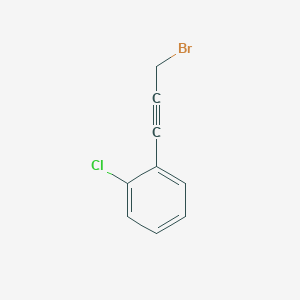 molecular formula C9H6BrCl B2628679 1-(3-Bromo-1-propynyl)-2-chlorobenzene CAS No. 129425-32-7
