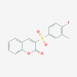molecular formula C16H11FO4S B2628690 3-(4-Fluoro-3-methylphenyl)sulfonylchromen-2-one CAS No. 902623-34-1