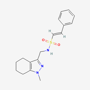 molecular formula C17H21N3O2S B2628692 (E)-N-((1-methyl-4,5,6,7-tetrahydro-1H-indazol-3-yl)methyl)-2-phenylethenesulfonamide CAS No. 1448140-36-0