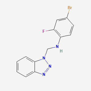 molecular formula C13H10BrFN4 B2628714 N-(1H-1,2,3-benzotriazol-1-ylmethyl)-4-bromo-2-fluoroaniline CAS No. 298217-92-2