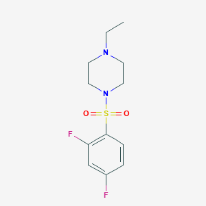 molecular formula C12H16F2N2O2S B262872 1-[(2,4-Difluorophenyl)sulfonyl]-4-ethylpiperazine 