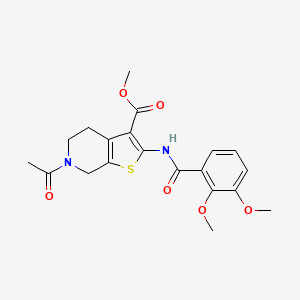 molecular formula C20H22N2O6S B2628729 Methyl 6-acetyl-2-(2,3-dimethoxybenzamido)-4,5,6,7-tetrahydrothieno[2,3-c]pyridine-3-carboxylate CAS No. 906157-87-7