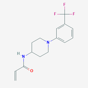 molecular formula C15H17F3N2O B2628732 N-[1-[3-(Trifluoromethyl)phenyl]piperidin-4-yl]prop-2-enamide CAS No. 2196077-13-9