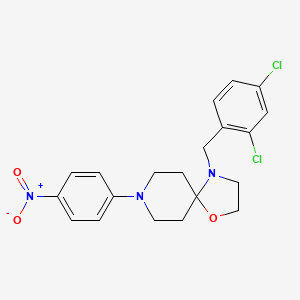 molecular formula C20H21Cl2N3O3 B2628756 4-(2,4-Dichlorobenzyl)-8-(4-nitrophenyl)-1-oxa-4,8-diazaspiro[4.5]decane CAS No. 400075-71-0