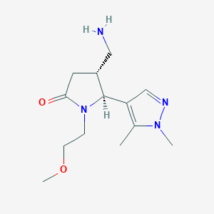 (4R,5S)-4-(Aminomethyl)-5-(1,5-dimethylpyrazol-4-yl)-1-(2-methoxyethyl)pyrrolidin-2-one
