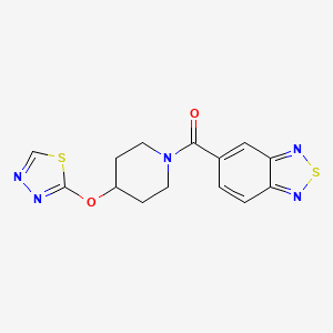 B2628763 (4-((1,3,4-Thiadiazol-2-yl)oxy)piperidin-1-yl)(benzo[c][1,2,5]thiadiazol-5-yl)methanone CAS No. 2176270-15-6