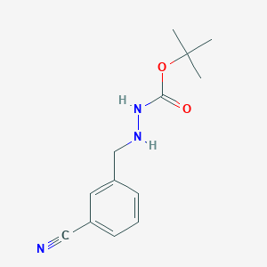 molecular formula C13H17N3O2 B2628764 叔丁基2-(3-氰基苄基)肼基羧酸酯 CAS No. 386768-81-6