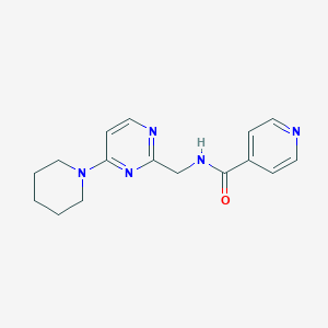 molecular formula C16H19N5O B2628767 N-((4-(哌啶-1-基)嘧啶-2-基)甲基)异烟酰胺 CAS No. 1797223-13-2