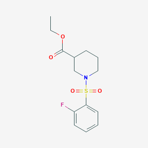 Ethyl 1-(2-fluorophenyl)sulfonylpiperidine-3-carboxylate